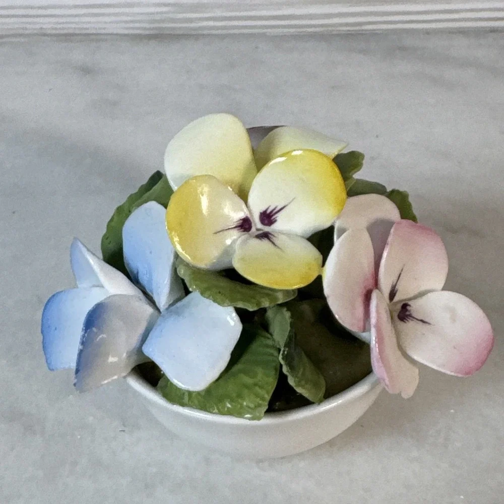 Vintage Coalport Bone China Flower Bouquet Vase Bowl Made In England 2.5